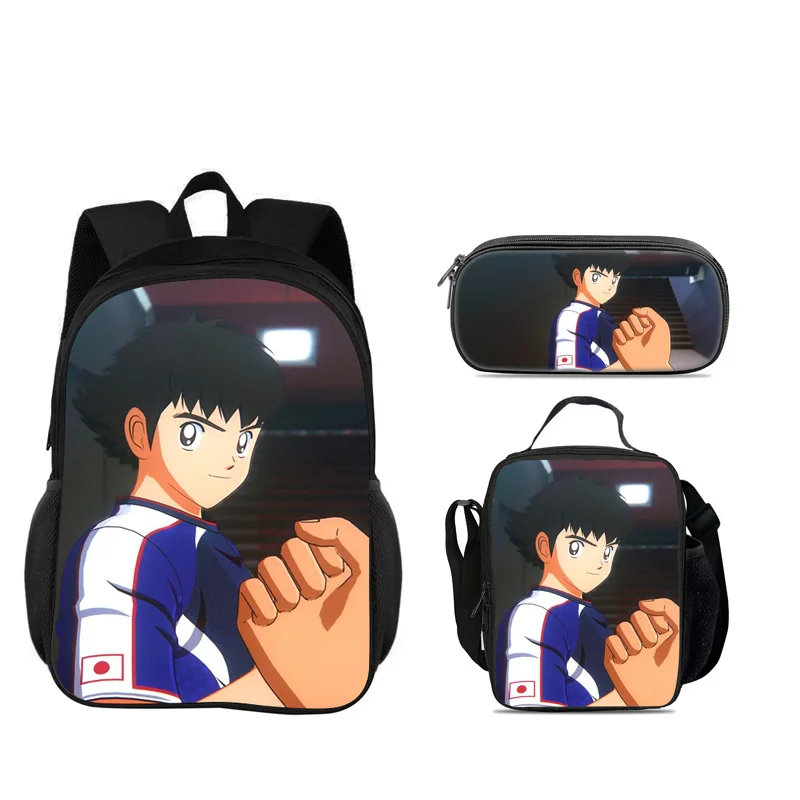 Captain Tsubasa 3pcs Set Backpack Pen Bag ice Bag Durable Trendy