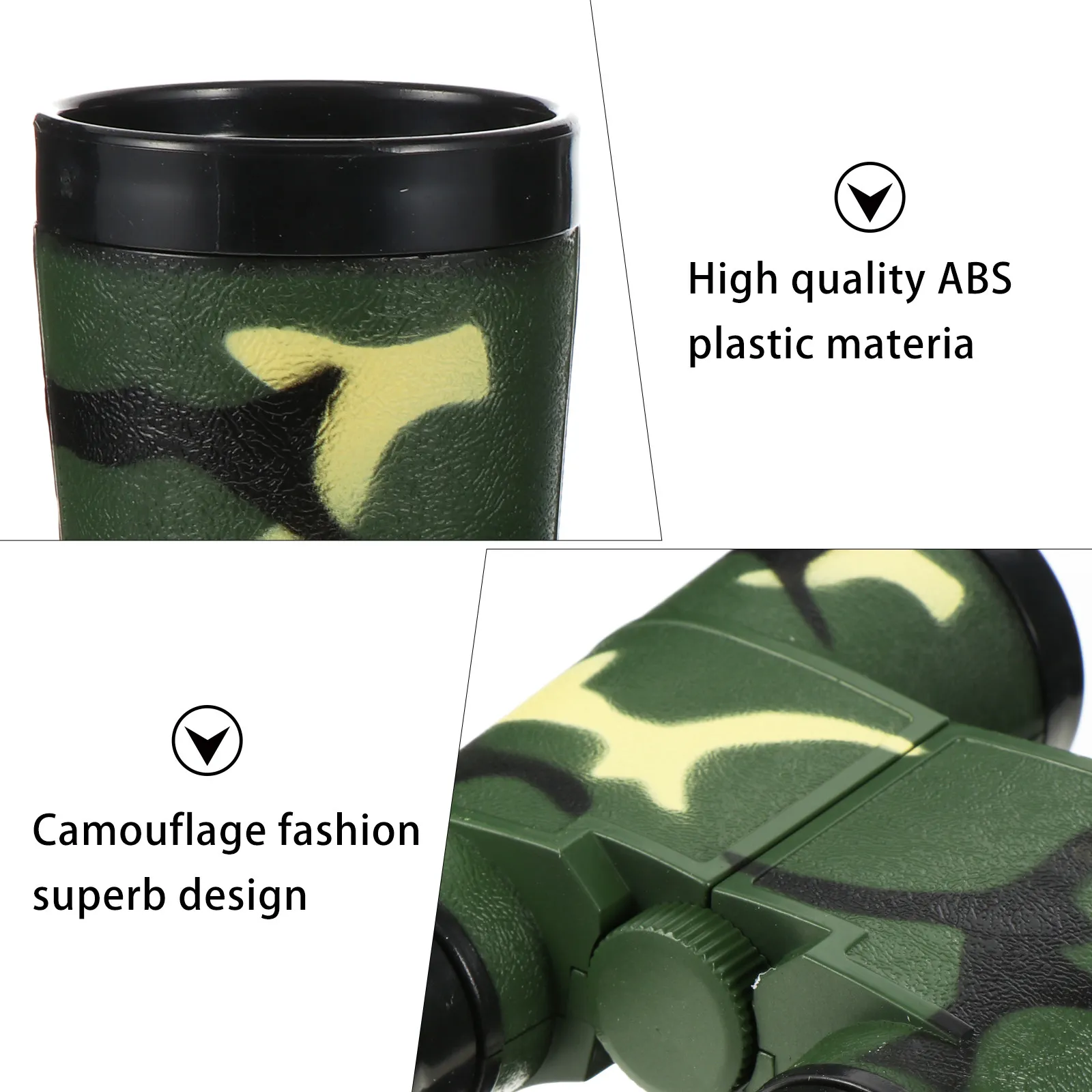 1Set Children Binoculars Camouflage Pattern High Definition Portable Dual-Tube Telescope for Bird Watching Stargazing Hiking