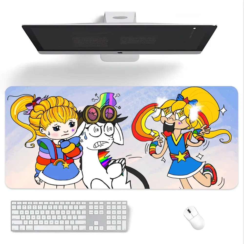 Cartoon R-Rainbow Brite Cute Mouse Pad Computer Laptop Gaming Office Wrist Guard Non Slip Keyboard Pad