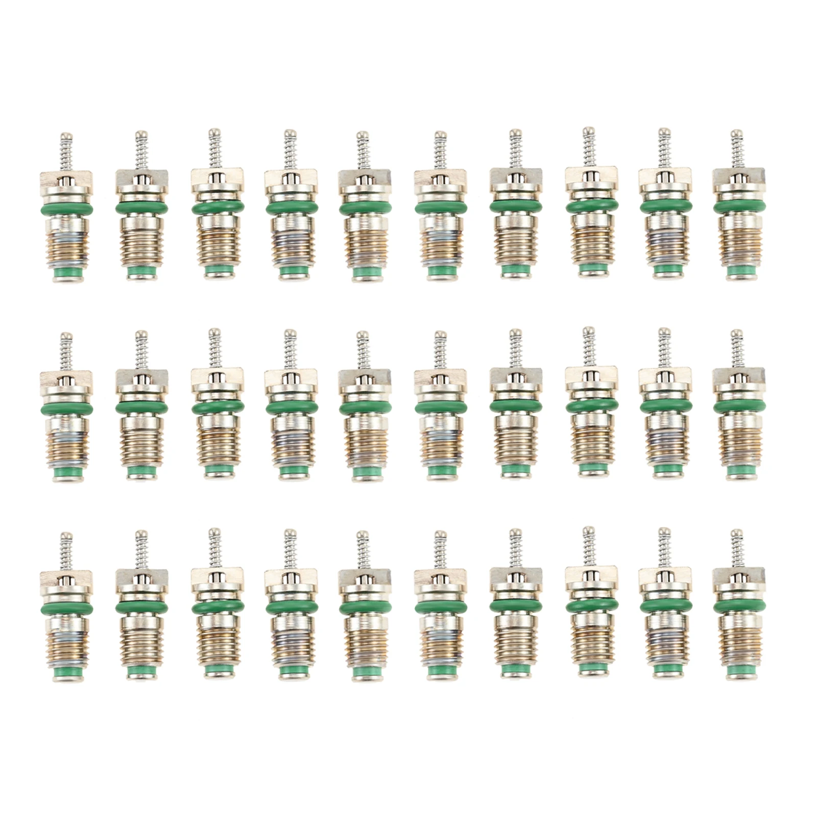 

30 шт. сердечник клапана автомобильного кондиционирования, герметичные сердечники штока высокого давления для вакуумного насоса хладагента кондиционера R134a, комплект перезарядных шлангов