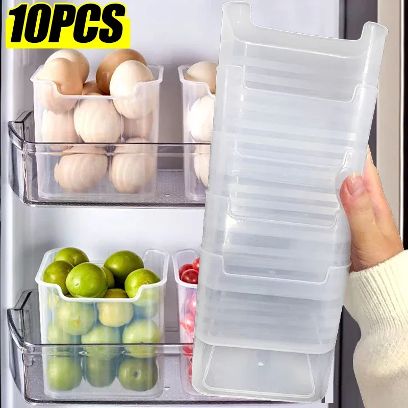 Refrigerator Storage Box  Fresh Vegetable Fruit Boxes Fridge Side Door Container Kitchen Organizer Crisper Desktop Storage Box