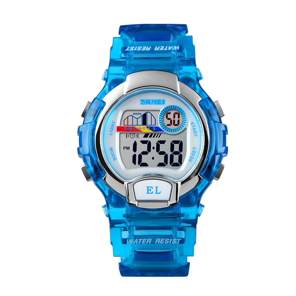 

Luminous Quartz Waterproof LED Digital Student Daily Use Night Waterproof Watch Glow Watches Transparent Strap