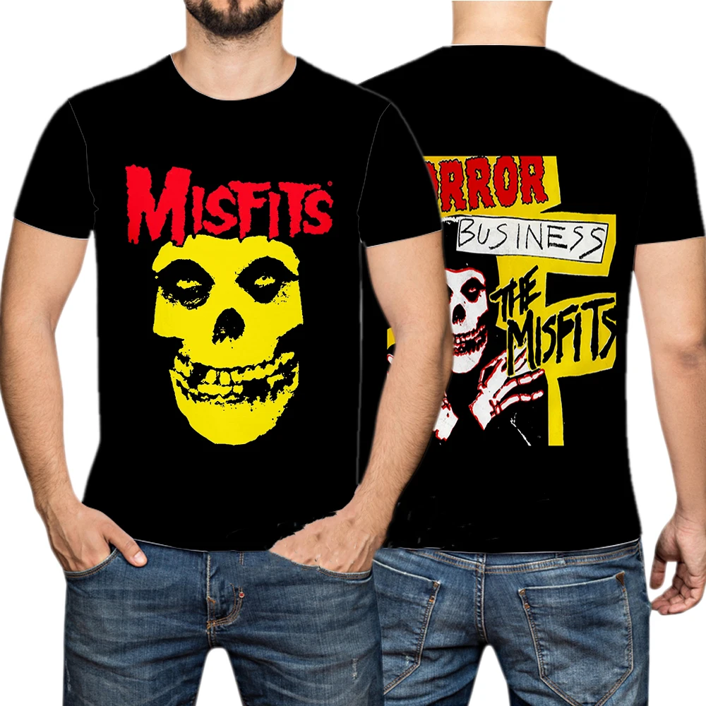 Misfits Rock Band 3D Druck T-Shirts Männer Oansatz Kurzarm Hip Hop T-shirt Übergroßen Streetwear T-shirts Harajuku Top Männer Kleidung