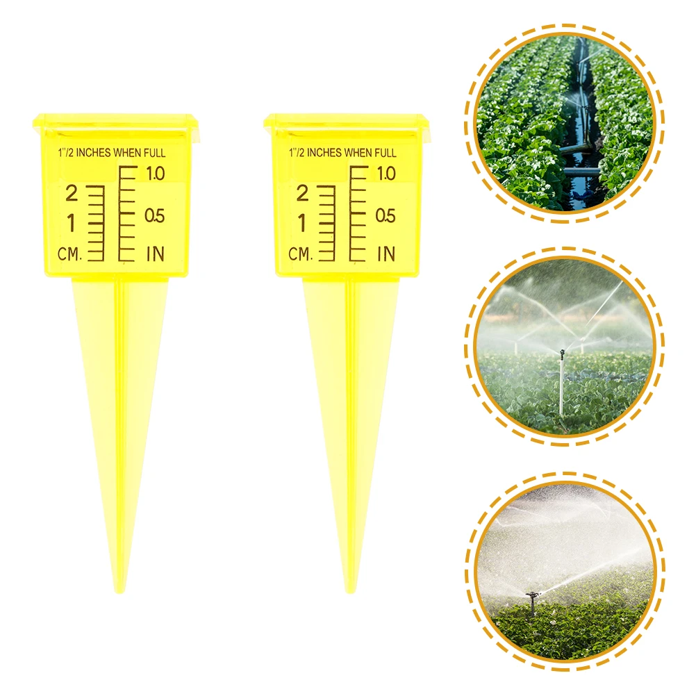 

Outdoor Rain Gauge Measuring Cups Lawn Square Garden Plastic Water House Plants