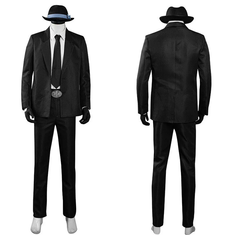 

Fulujiacos Anime Sniper Mask Man Cosplay Costume Black Suit Hat Mask