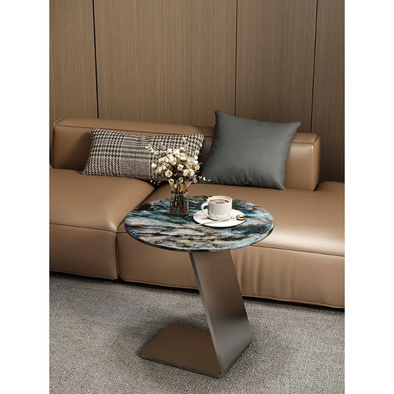 

Italian minimalist round sofa edge a few modern marble corners a few