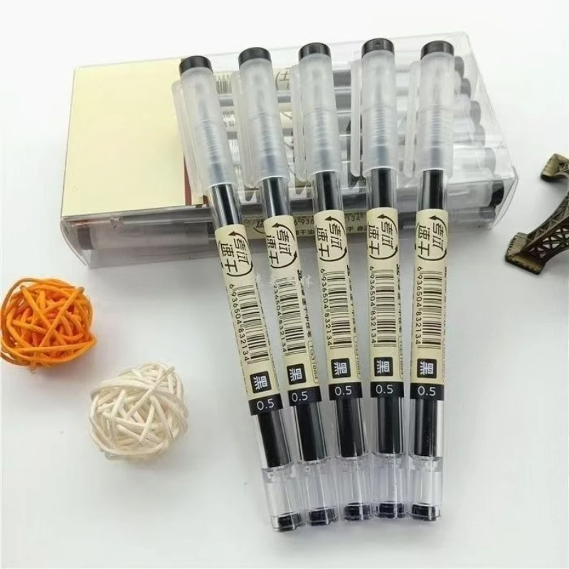 

0.35/0.5 Full Needle Tube Click-Push Neutral Pen Quick-Dry Super Writing Student Office Signature Pen Exam Pen