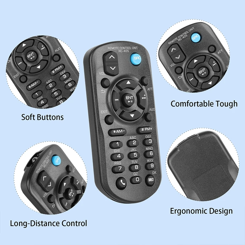 RC-405 Remote Control For Kenwood Car Audio System CD KDC-148 KDC-152 KDC-200U KDC-400U KIV-BT900 KIV-700 KDC-BT30 KDC-BT50U