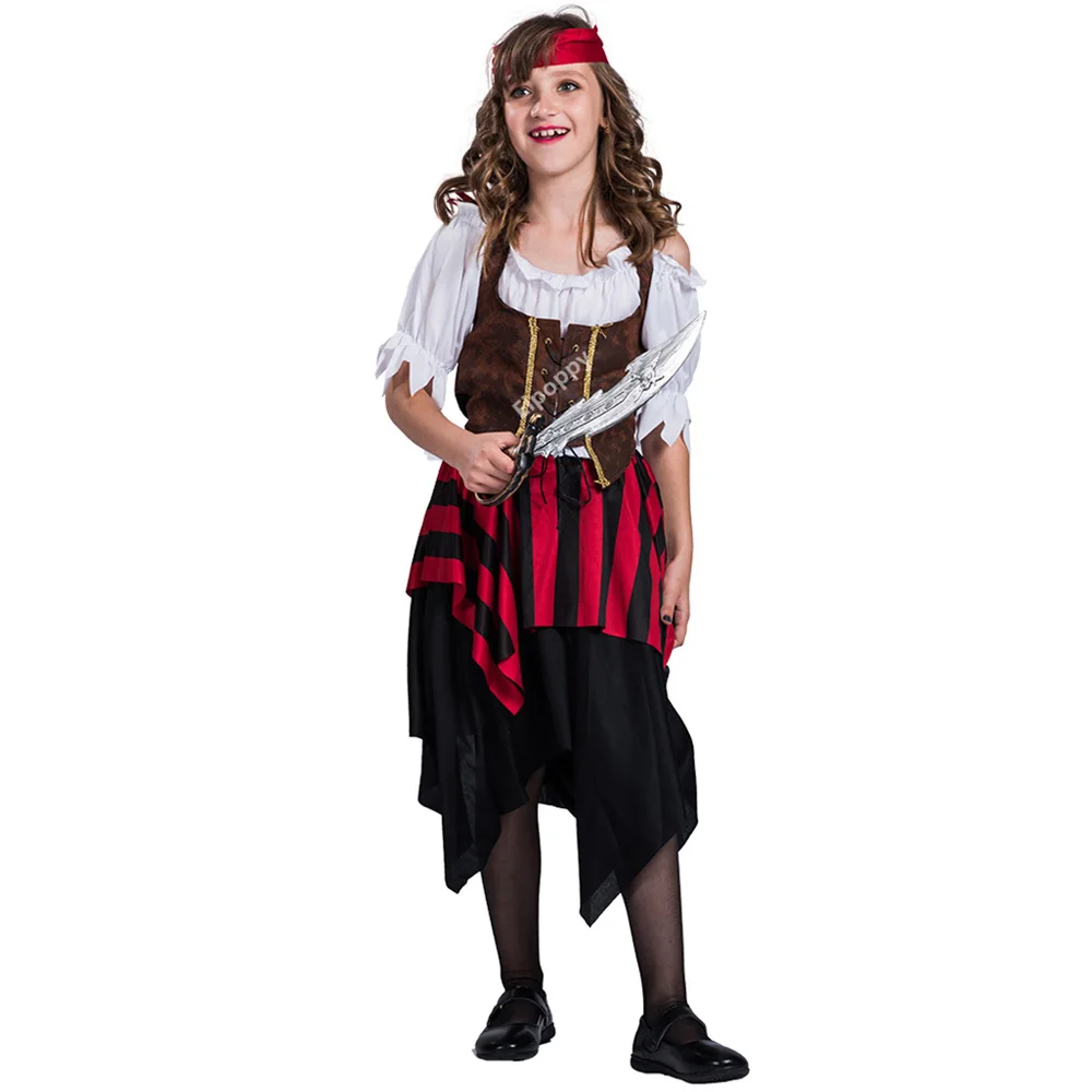 Halloween Costume Funny Robber Girls Cosplay Outfits Carnival Easter Purim Fancy Dress