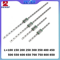ZEXEF Linear Rail Way MGN9C or MGN9H Linear SS Block 3d Printer CNC 9mm Linear Guide MGN9 L= 100 200 300 350 400 450 500 600 Mm