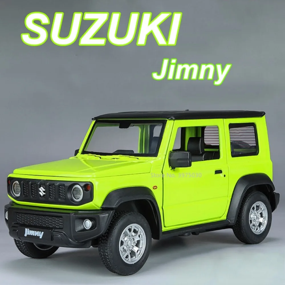 

Коллекция 1/24 года, SUZUKI Jimny, модель игрушечного автомобиля, литье под давлением со звуком, модель игрушечного автомобиля с функцией оттяжки, модель для взрослых