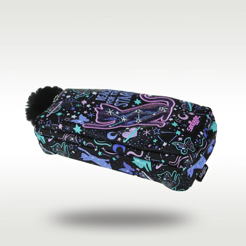 Smiggle-estuche de lápices original para estudiantes, bolsa de mano de gran capacidad, estrella azul, gato, chica, lindo