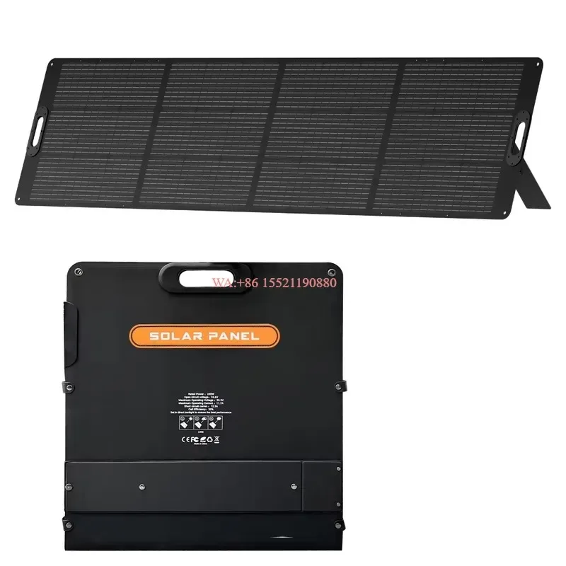 wmwmnu 240W Portable Monocrystalline Folding Solar Panel for Portable Power Station