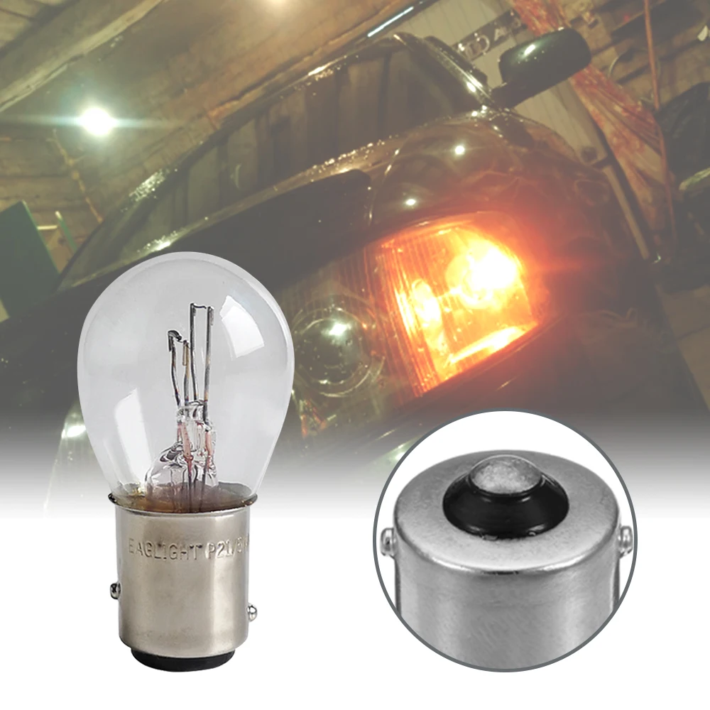 5/10pcs Natural White Glass Double Filament DC12V 380 BAY15D 1157 21/5W Car Daytime Running Brake Light Halogen Bulb