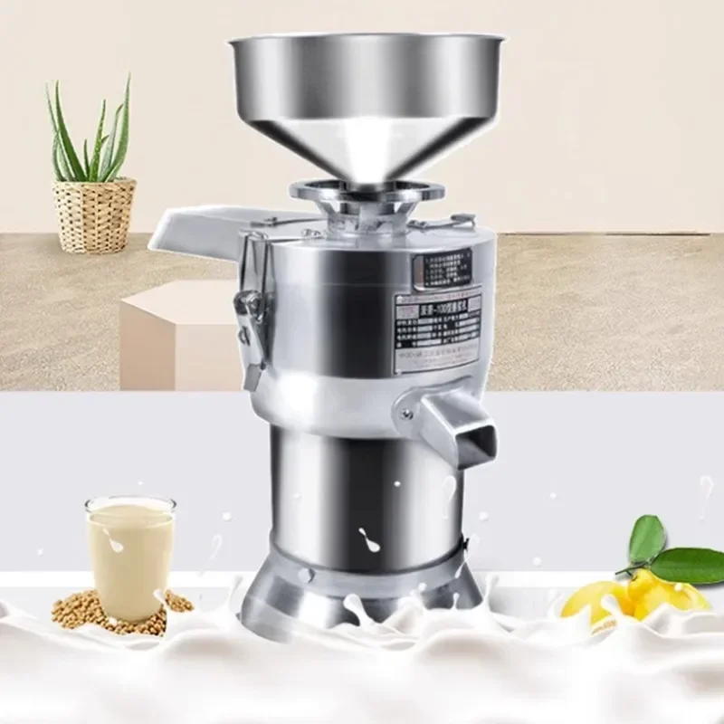 100type 750w Soybean Milk Machine Commercial Pulp and Slag Tofu Pulp Grinder No Filter Breakfast Restaurant with Fresh Grinding