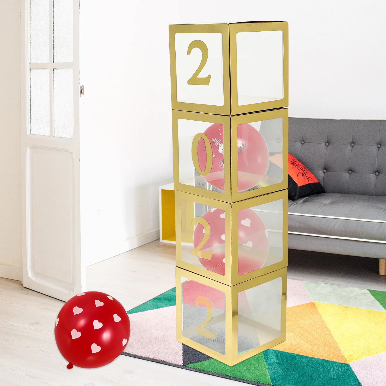 

1 set 1 Set Graduation Box 2022 Party Decoration Kit Birthday Holder Display Case Paper Boxes Photography Prop Balloon Box Decor