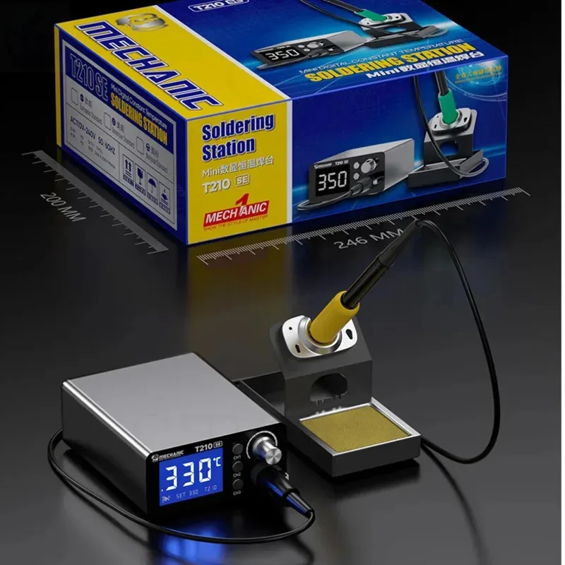 MECHANIK lutownica stacjonarna inteligentny duży wyświetlacz LED C210 rdzeń grzejny ochrona przed zwarciem stacja spawalnicza T210