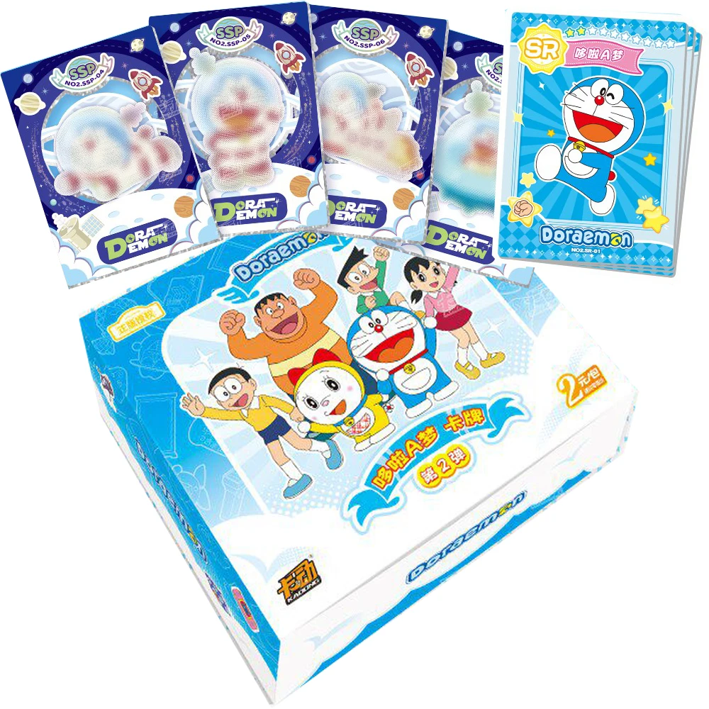 Original Doraemon Collection Card Science Fiction Classic Japanese Anime Peripheral Creative Characters Cards Kids Hobbies Gifts