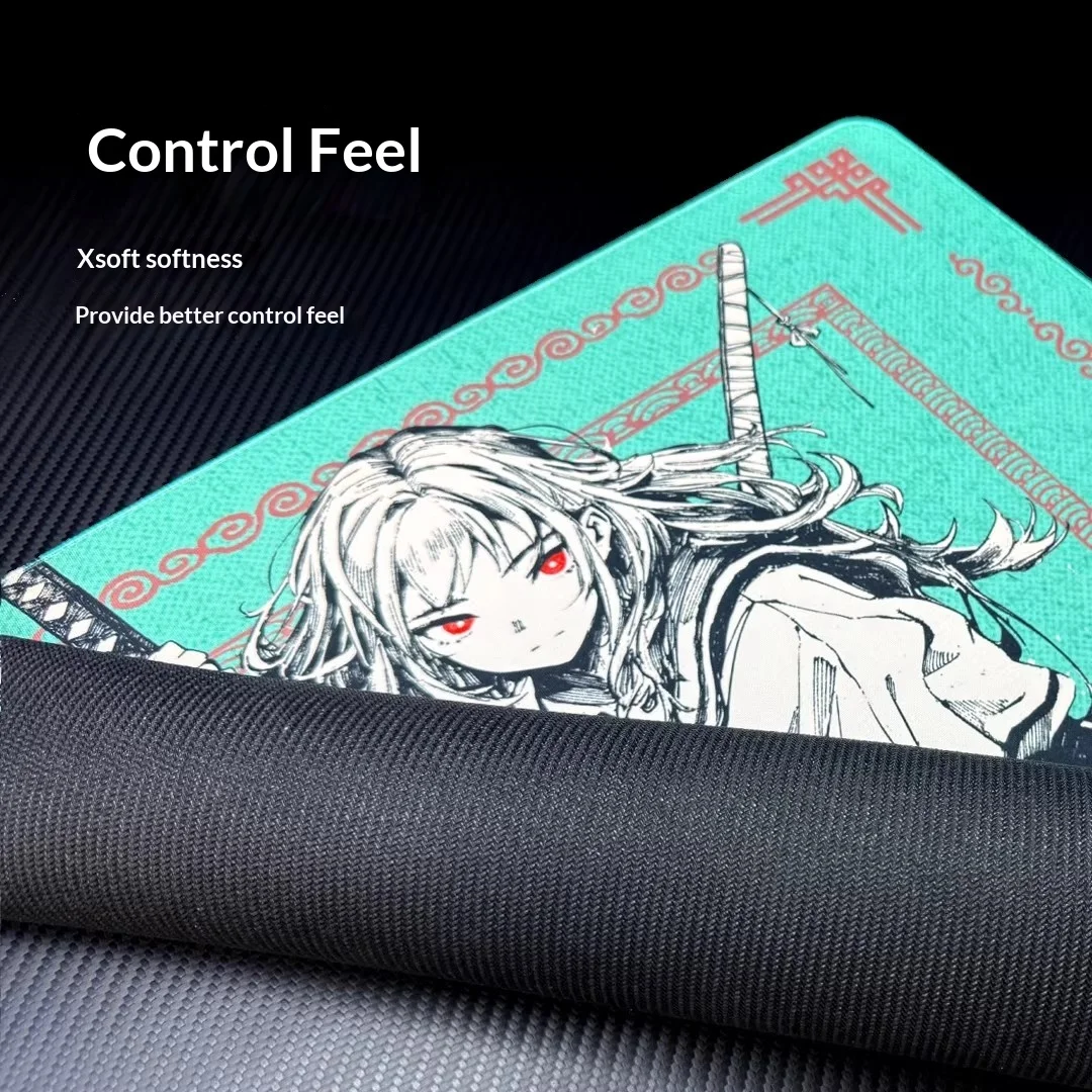 Heizhu Black Samurai Mousepad FPS Control Moisture Proof Skidproof Mouse Pad For MOBA CSGO APEX PUBG Pc Accessories Gifts