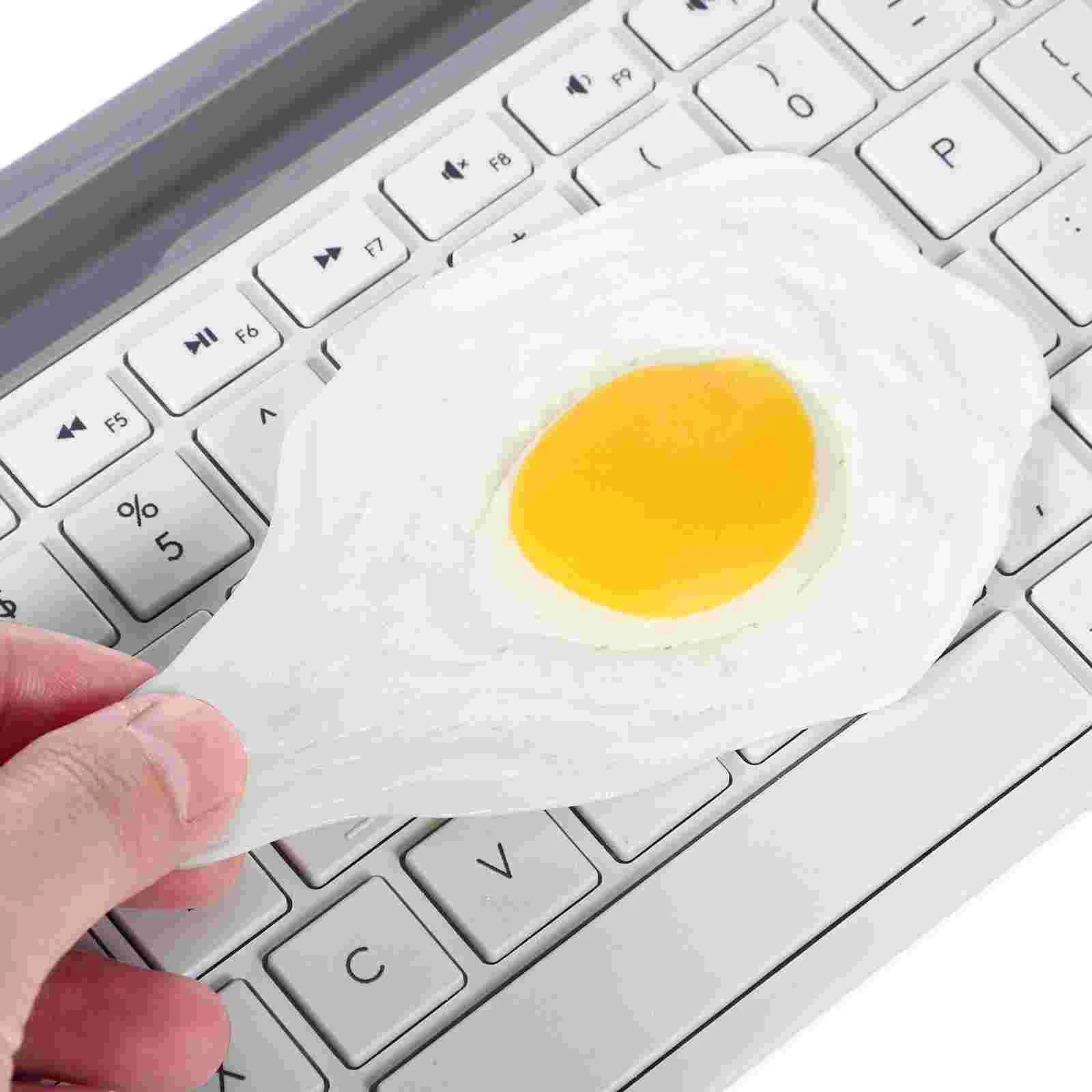 4 Pcs Poached Omelette Kids Toys Tricky Simulation Fried Egg Artificial Fake Eggs Soft Glue Child Pranking