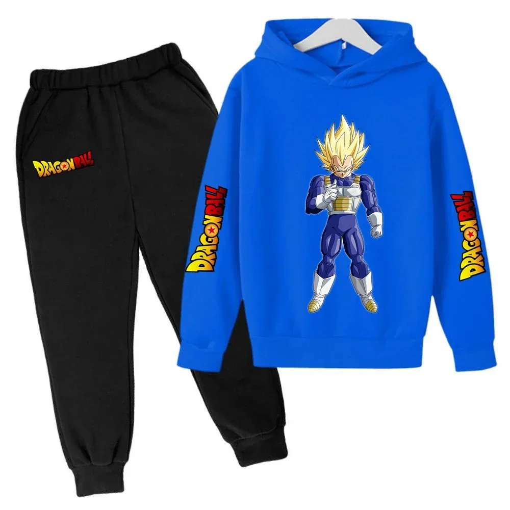 Children's Hoodie Suit Anime Dragon Ball Z Harajuku Style Goku Warm Winter Boy Clothes Kawaii Fashion Boys Wear Sizes 100-160