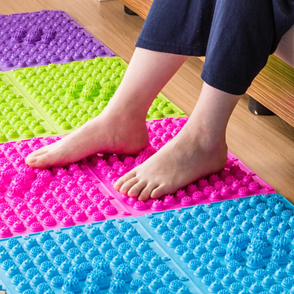 

6pcs Foot Massage Pad Reflexology Mat Pellet Ball Design For Heel Arch Toe Pressure Relief Durable Acupressure Walking Tool