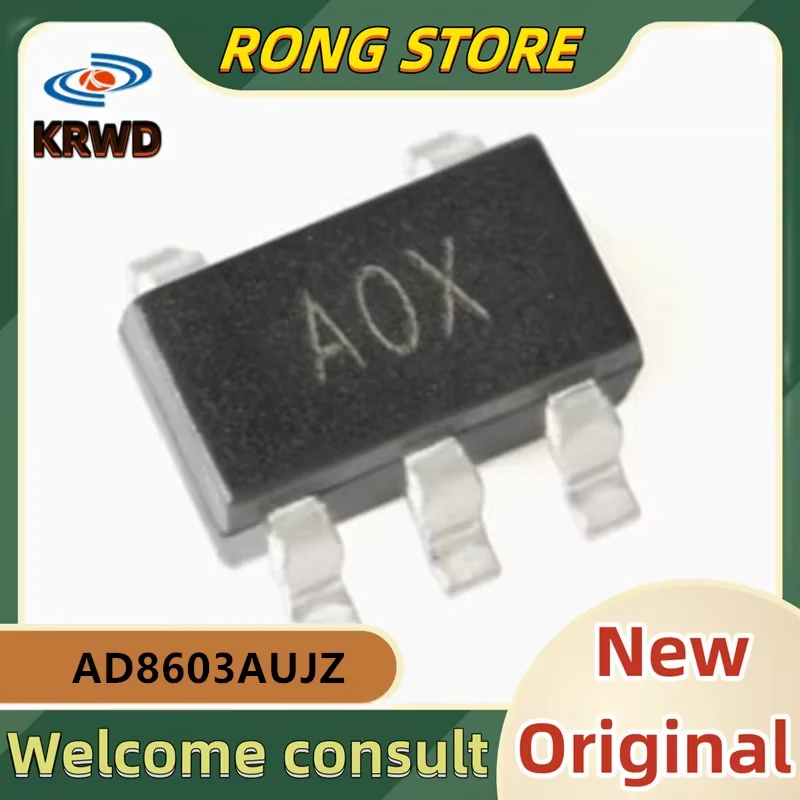 10PCS A0X AOX  New and Original Chip IC SOT23-5 AD8603AUJZ-REEL7 AD8603AUJZ AD8603AU AD8603 8603