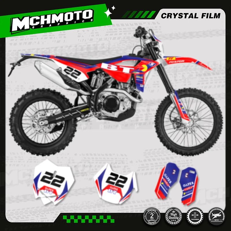 

MCHMFG Motorcycle Team Motorcycle Decal Stickers For Beta RR 2020-2022 2020 2021 2022 250 300 350 -007