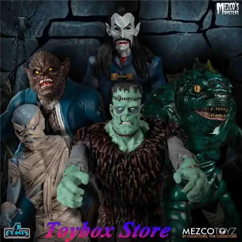 Mezco Deluxe Edition 4550 1/12 Werewolf Sea Creature Dracula Frankenstein's Monster The Mummy Five Action Figure 6