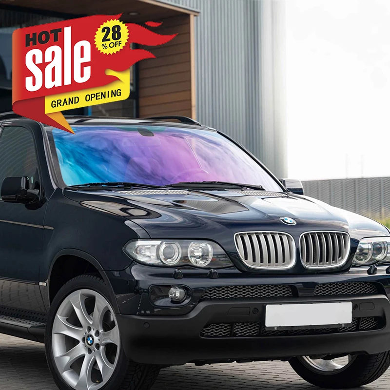 

50x300cm Chameleon Car Window film Solar Protection Film Front Sun Block Window Tinting Foils UV Heat Block