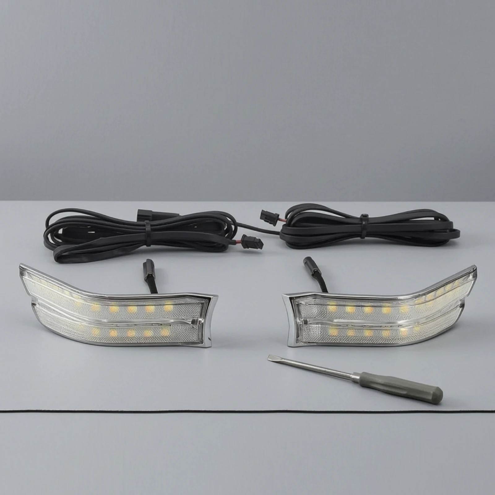 LED Turn Indicator Lights with Wiring Harnesses 3-Wire Turn Indicator Light LED Side Side Marker High Brightness Slimline