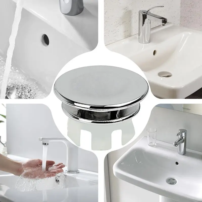 Becken Waschbecken Runde Ordentlich Trim Chrom Überlauf Abdeckung Ringe Loch Hohl Ring Ersatz Einsatz Chrom Loch Abdeckung Kappe
