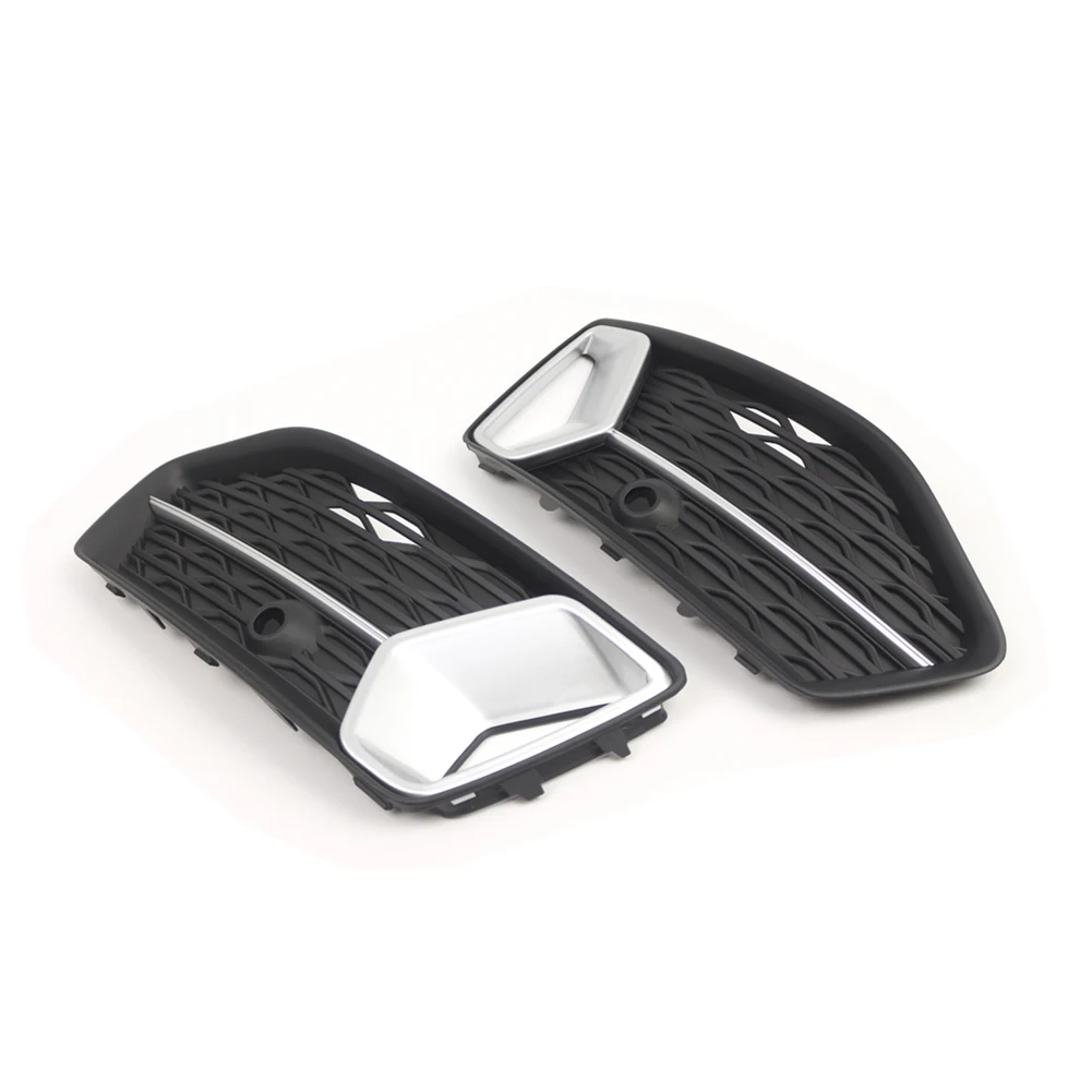

2Pcs Front Bumper Fog Light Cover Grille For AudiA6 For C8 Saden 2019-2023 4K0807647 4K0807648 Car Exterior Parts