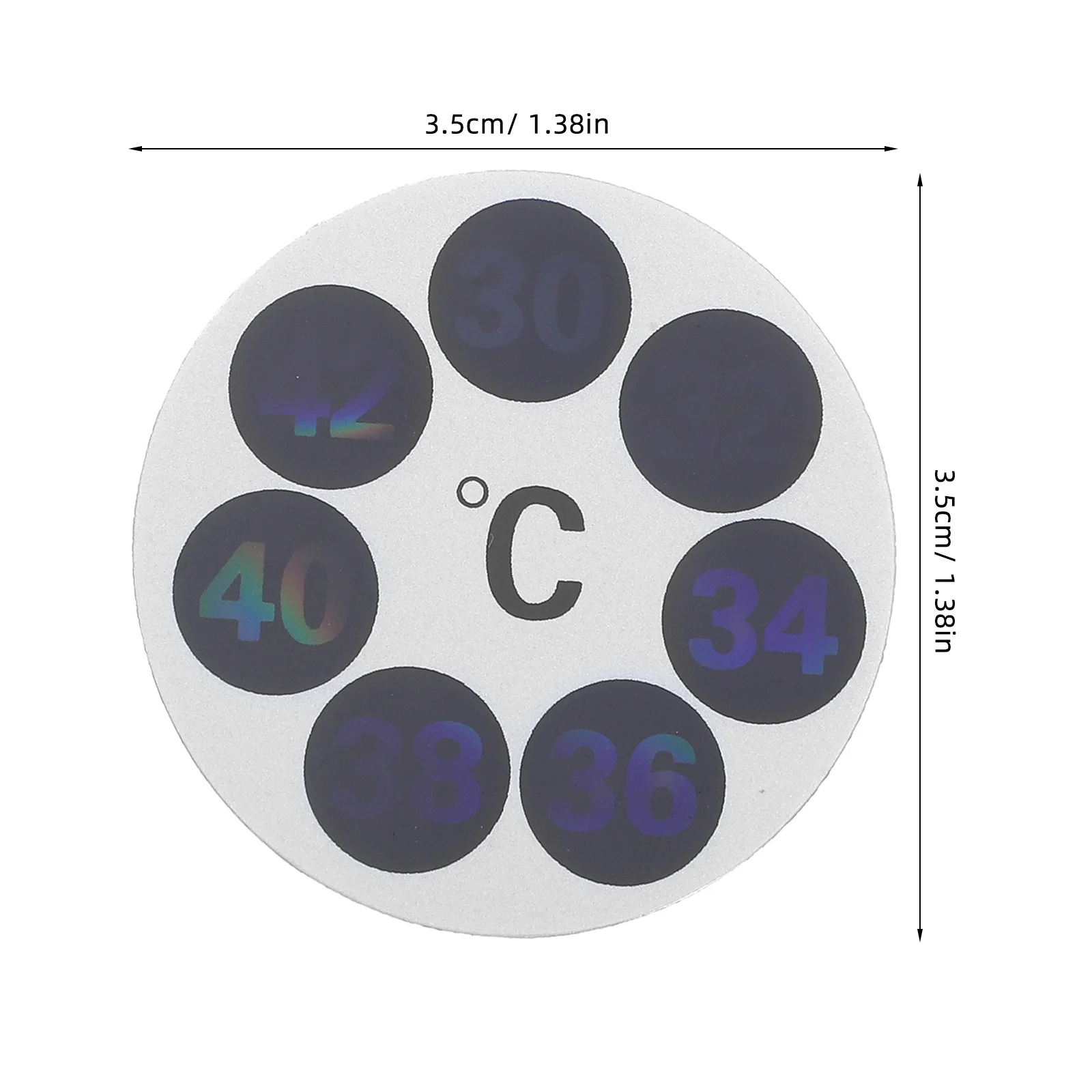 10 قطعة بطاقة اختبار درجة الحرارة لاصق دائري ميزان الحرارة ملصق لمراقبة مياه الحمام مقاوم للماء استخدام حوض الحيوانات الأليفة