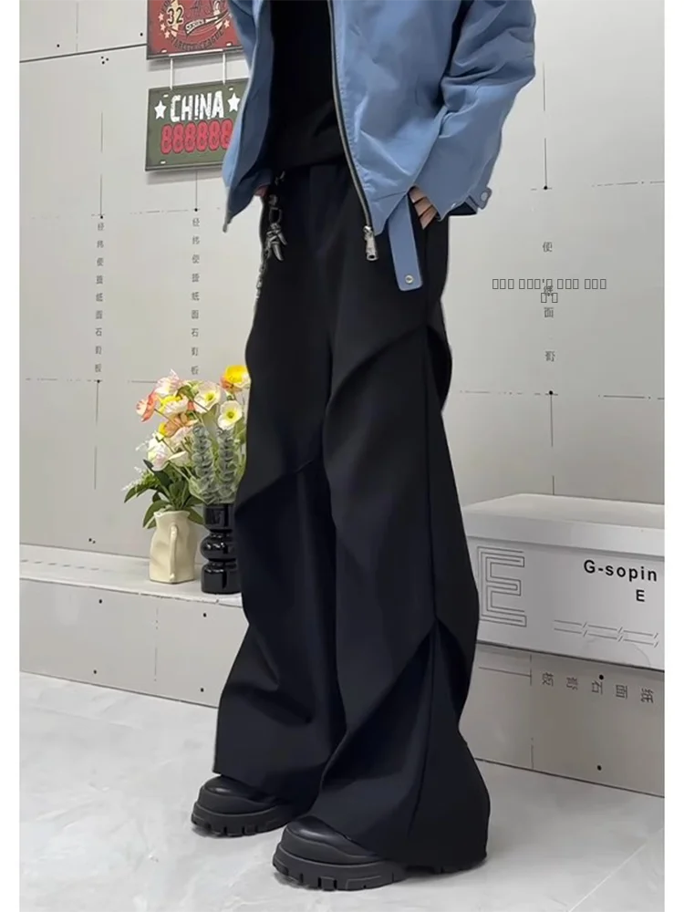 

Мужские брюки Cleanfit Bla Diamond Micro Flared Knife West: широкие, повседневные, рабочие, с широкими штанинами, в стиле парашютиста, с отворотами