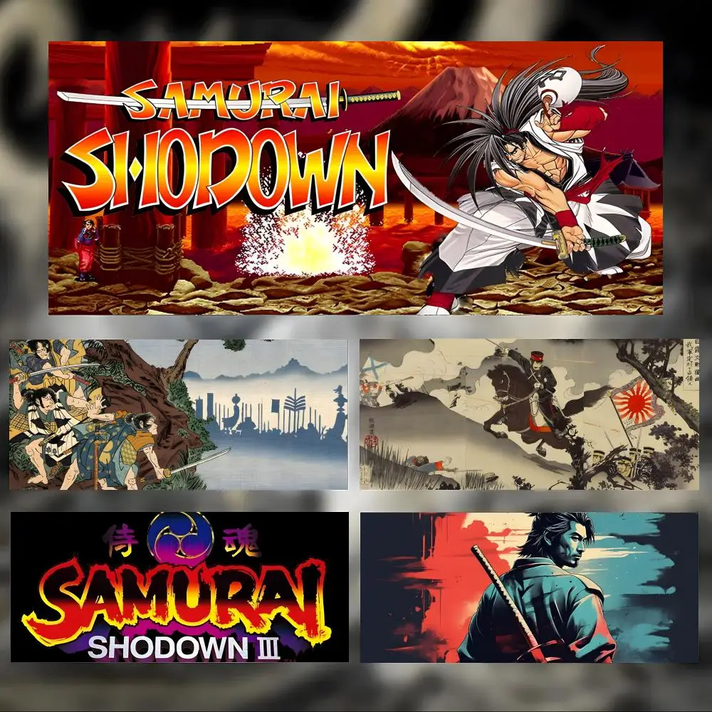 Cool Fighting Game S-Samurai Shodown Mouse Pad Large Thick Desk Pad Stitched Edges Gaming Mouse Mat for PC