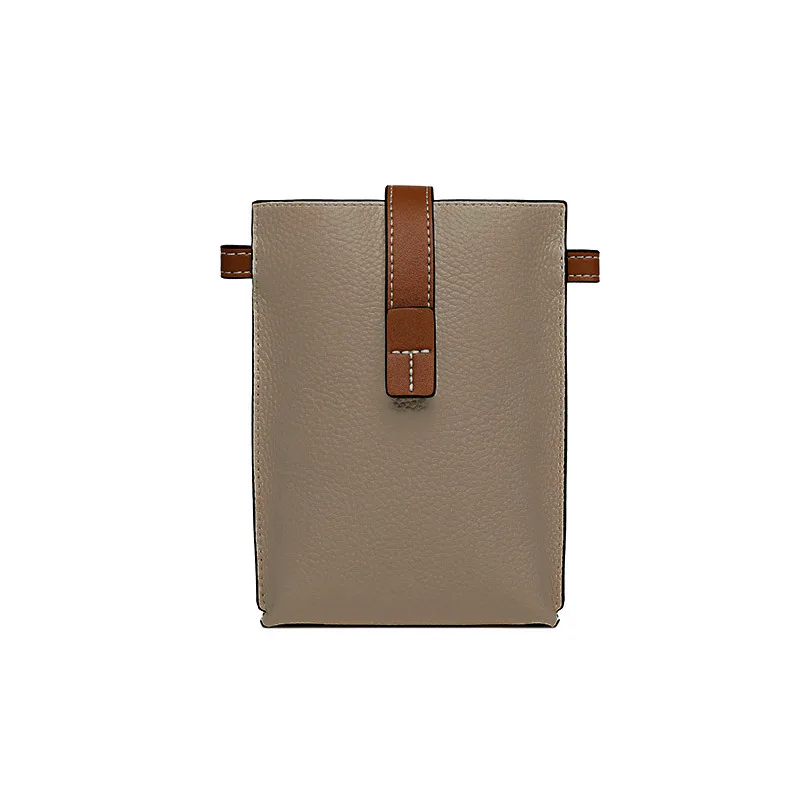 Bolso pequeño de piel de vaca de alta calidad para mujer, bolso de viaje con correa, bolso para llave de teléfono móvil, bolso cruzado de cuero, moda informal