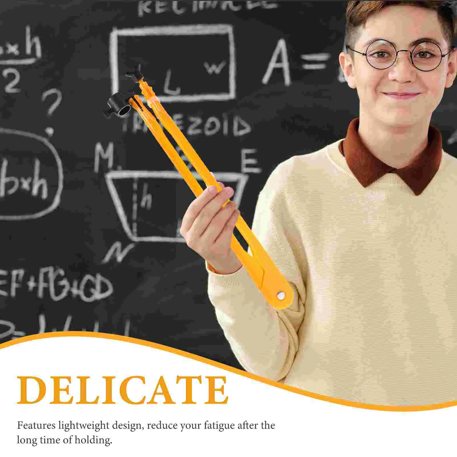 Compass Teaching Tool for Geometry Demonstration School Supplies Drawing Math Major Orange Chalk Marker Office