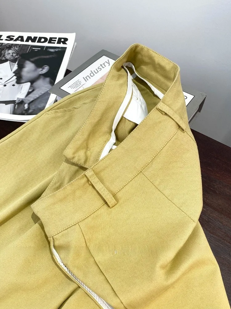 Retro Japanse Sle Werkkleding Wijde Pijpen Broek Dames Zomer Los Veelzijdig Hoge Taille Afslanken Kant Splitsen Recht Casual...