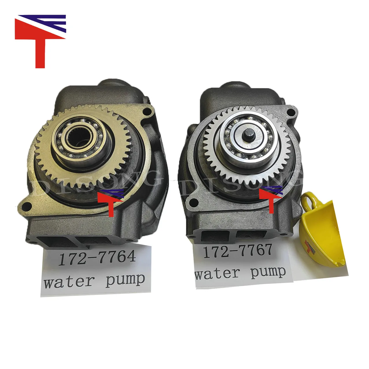 

1PCS Machinery part water pump 1727767 172-7767 for wheelloader 966G 966H 966F buildozer D6D D6G D6H 140H 120H Engine 3306
