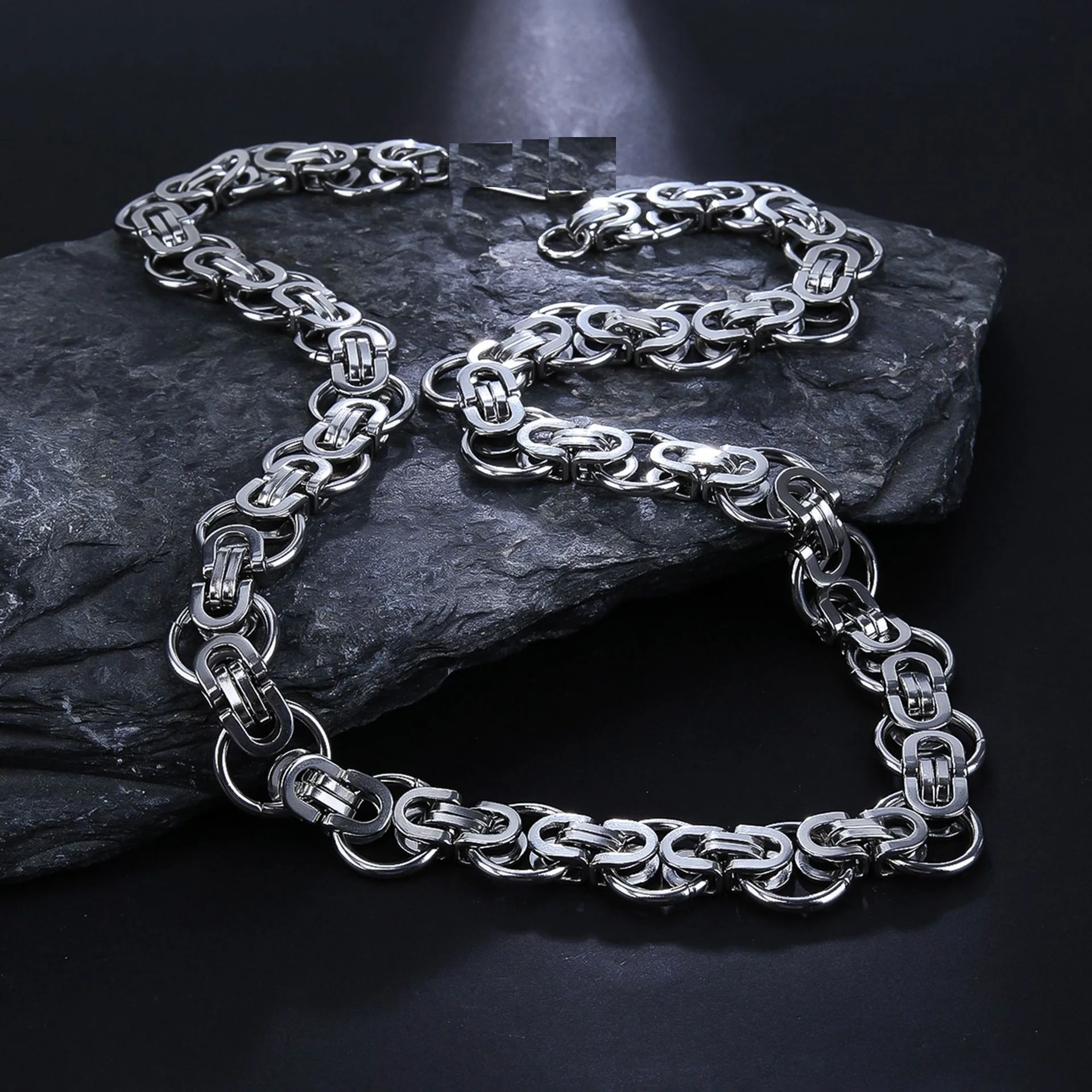 New 316L Stainless Steel Byzantine Emperor Chain Necklace for Men Women Choker Vintage Kpop Heavy Thick Jewelry No fading