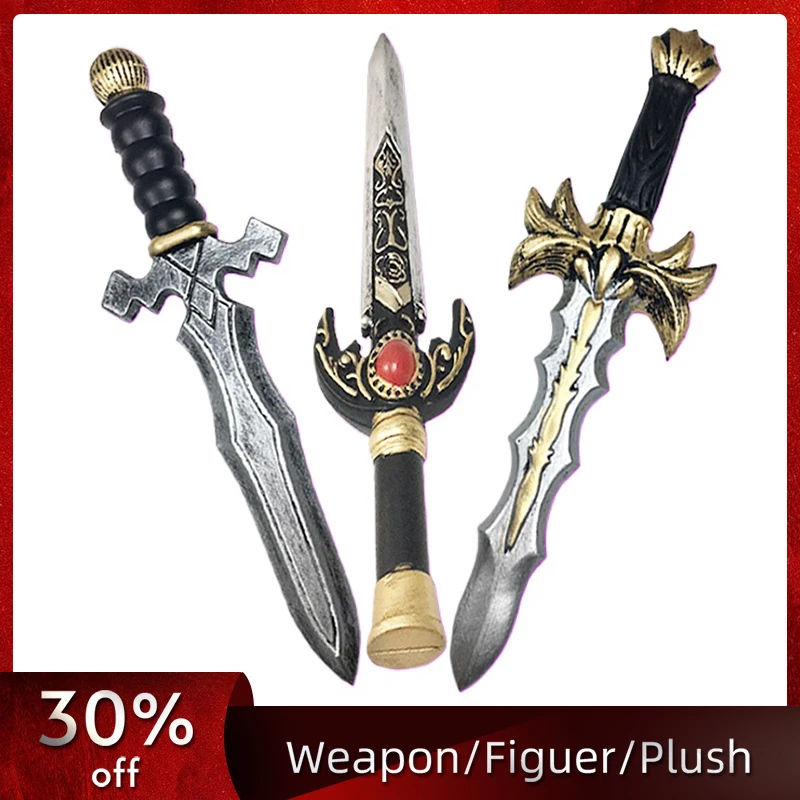 Épées courtes en PU 38cm/14,96 pouces, couteau de samouraï Katana, accessoires de modèle, accessoires de périphériques, jouet d'entraînement, ornements d'extérieur à collectionner