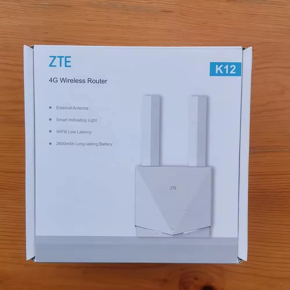 เราเตอร์ ZTE K12 WiFi6 ความหน่วงต่ำ 4G LTE พร้อมพอร์ต RJ11 และ RJ45 รองรับผู้ใช้ WiFi 32 คน แบตเตอรี่ 2600mAh ใช้งานได้ยาวนาน