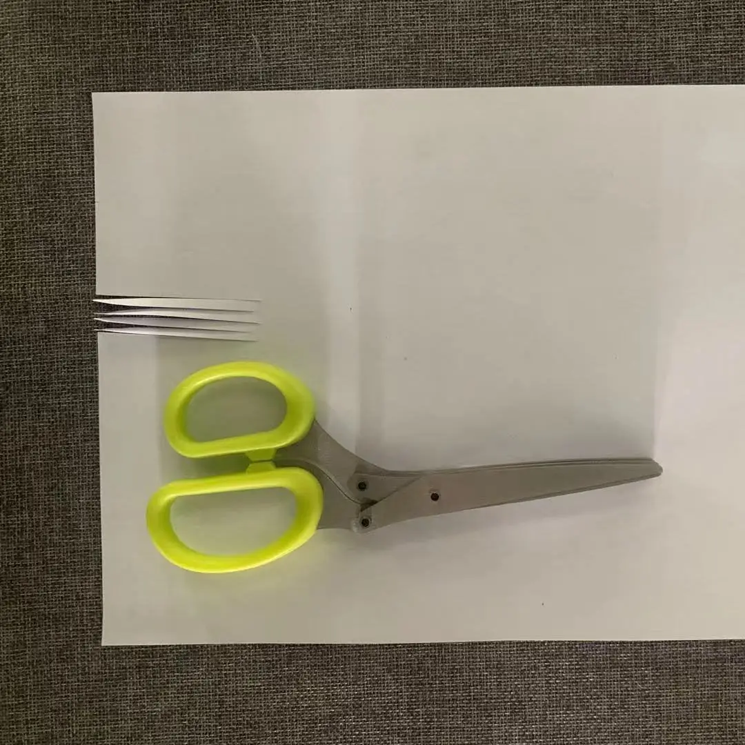 1 Stück mehrschichtige Schere, geschreddertes Papier oder Gemüse, einfach zu bedienende und langlebige Schreibwarenschere