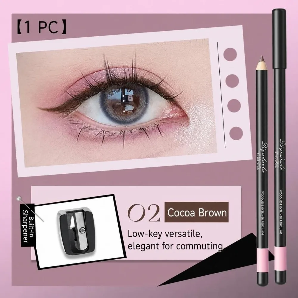 High Pigmented Eyeliner Gel Pencil Matte Soft Texture Waterproof Eyeliner Pen Long Lasting Sweat-proof Eye Makeup Pen Girls