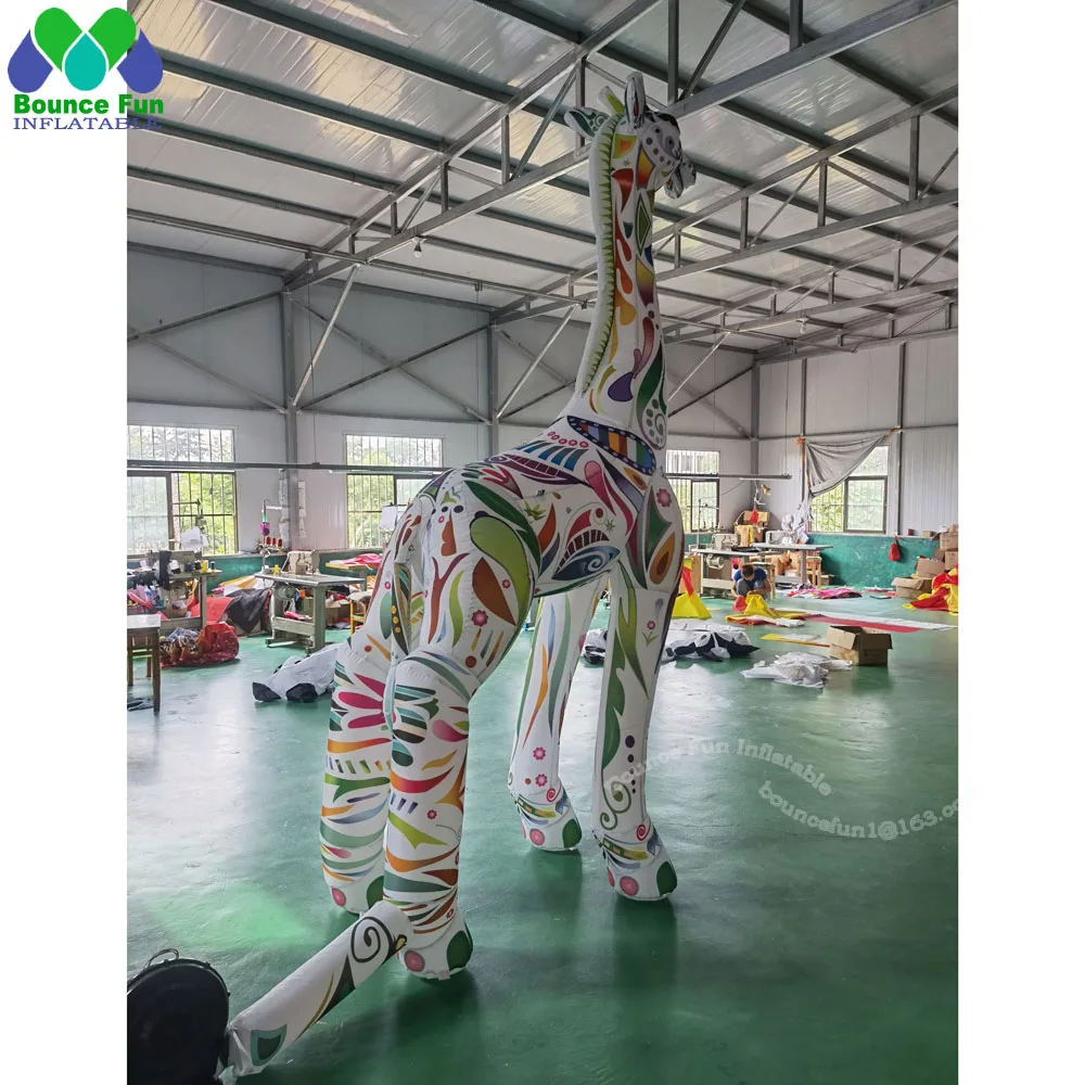 

Berserk 3m/10ft Colorful Giant Inflatable Giraffe Advertising Animal Toy Cartoon For Zoo Outdoor Decoration Circus Event