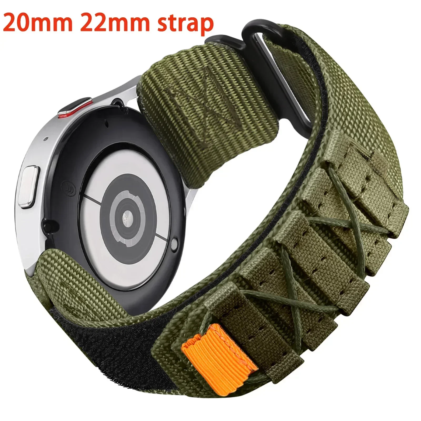 Pulseira de nylon de 22mm 20mm para samsung galaxy watch 6 4 5 pro clássico gear s3 ativo 2 44mm 40mm pulseira correa huawei gt 4 3 2 band