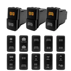 12V Universal Push Button Switch Dual Orange LED Light Bar with Connector for Toyota 4Runner Hilux Vigo Tundra Prado RAV4 Pajero