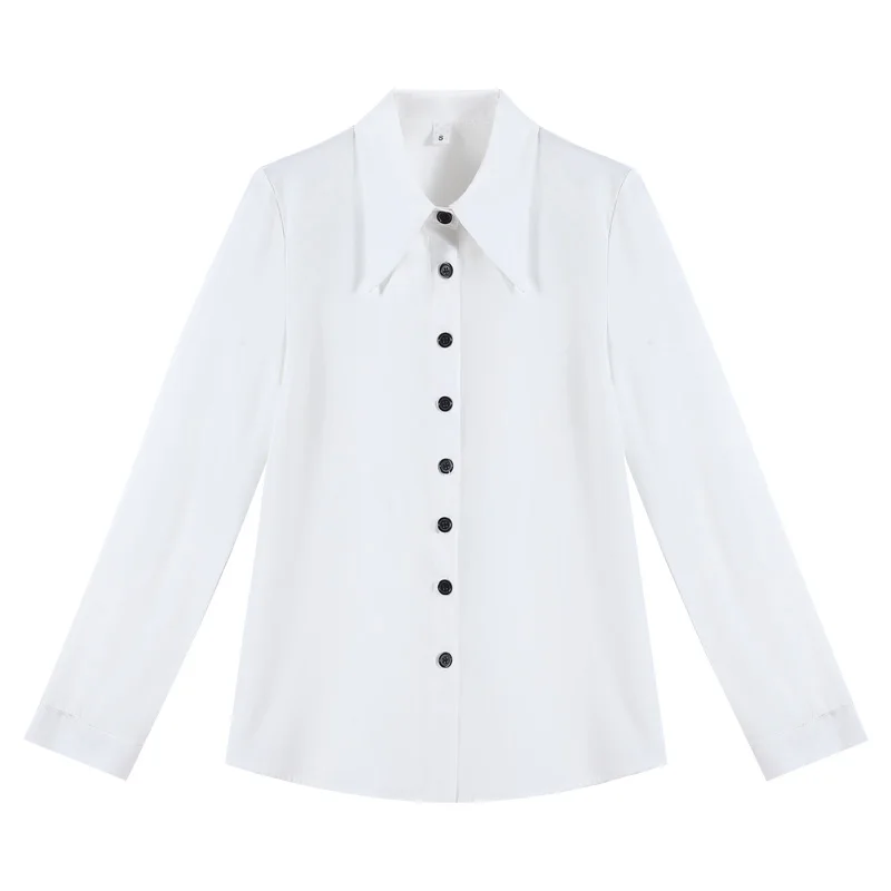 

Korean Fashion Trend Versatile Bottomed Chiffon Shirt Women'S Long Sleeve 2023 Spring New Women'S Top Professional White Shirt