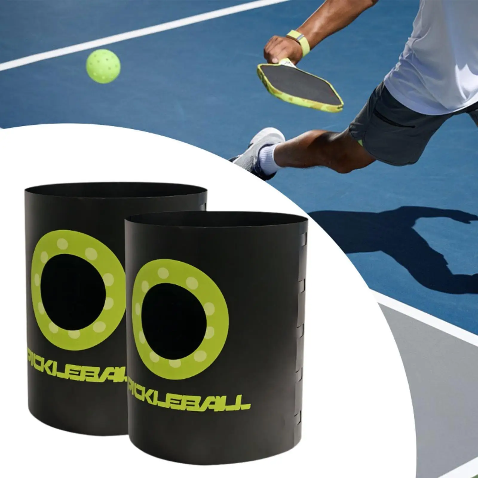 2 Pcs Multipurpose Ball Collection Bucket for Pickleball Outdoor & Indoor Practice Ball Holder Training Bucket